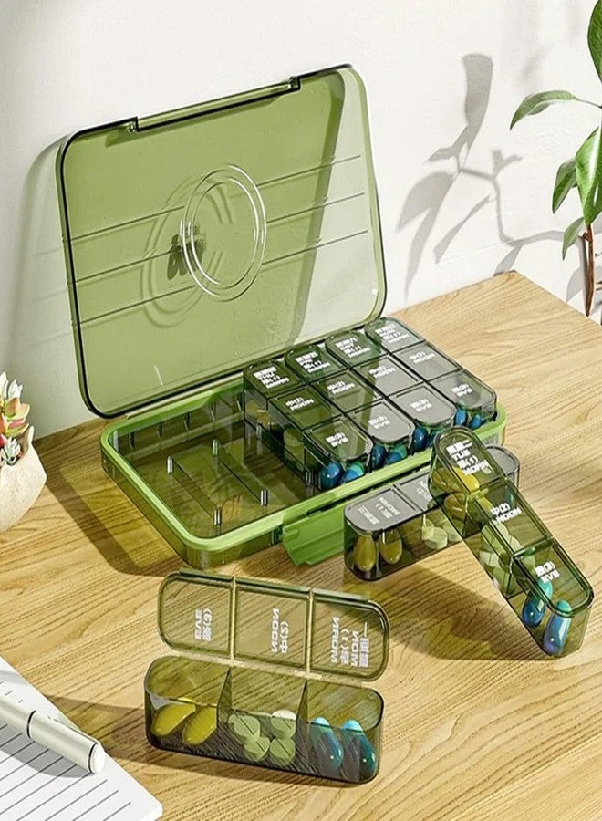 Sangpri Weekly Pill Organizer 7 Day, 3 Times a Day | Portable Travel Pill Box with Compartments | Moisture-Proof Medicine Case for Vitamin, Pills, Supplements - Image 1